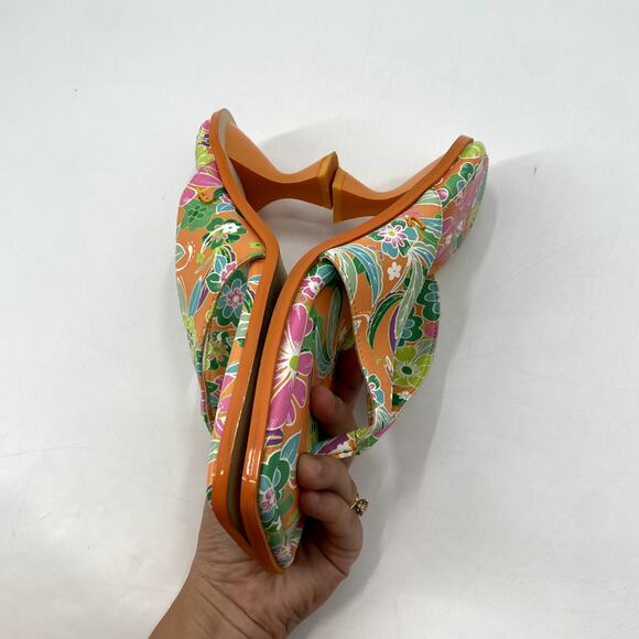 Sam Edelman Floral Thong Sandal Kitten Heels - Picture 5 of 6